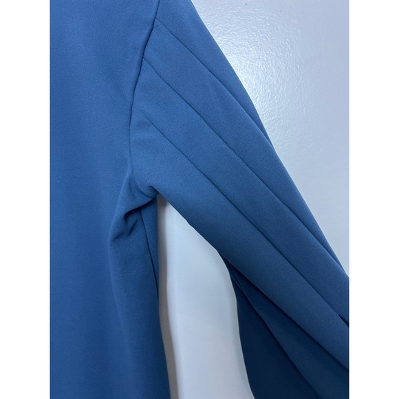 Banana Republic Factory Blue Pleated Bell Sleeve V-Neck Shift Dress XS NEW Caree - Picture 8 of 10